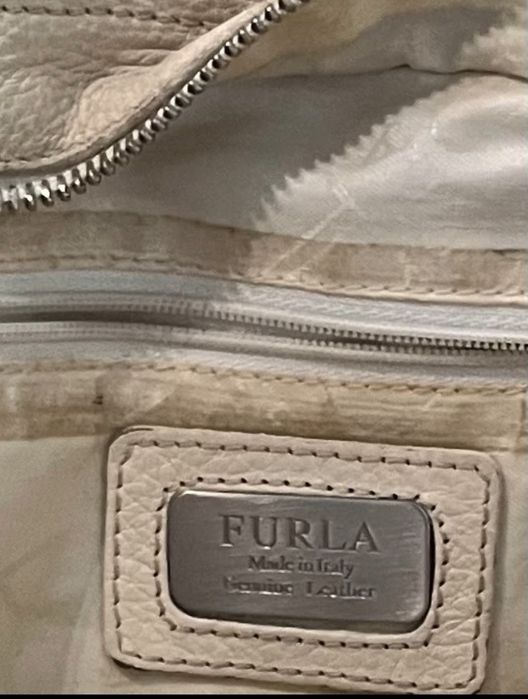 Mala pele Furla bege