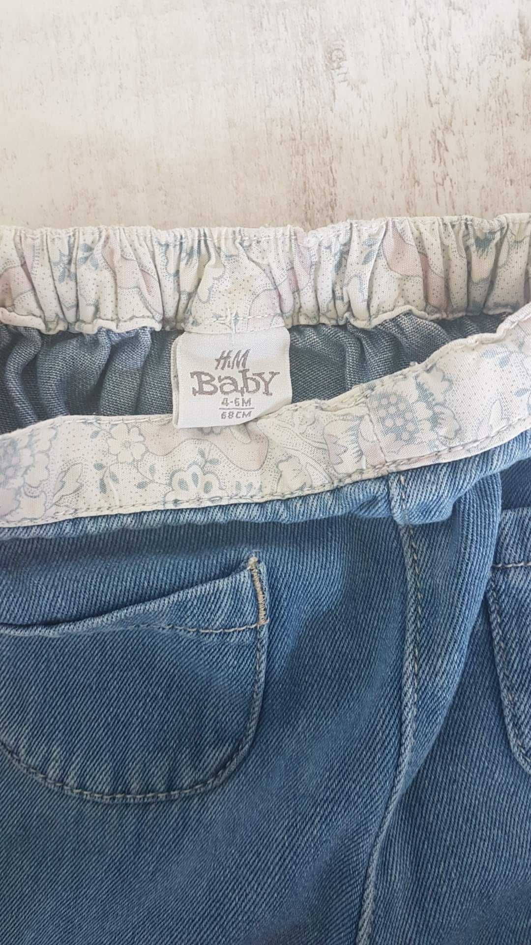 Spodnie jeansowe na gumce h&m baby rozmiar 68