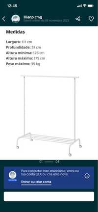 Cabideiro Ikea semi novo