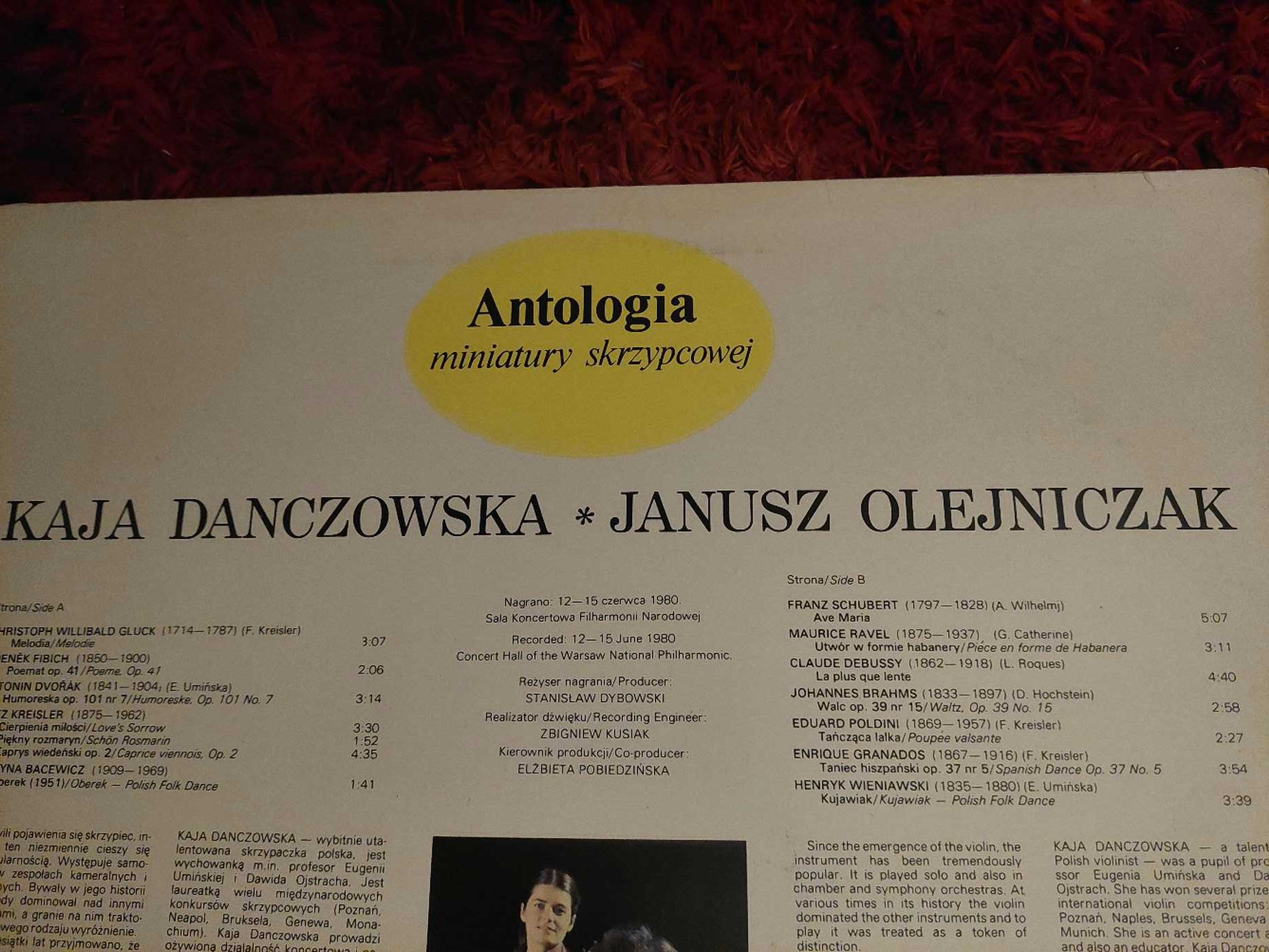 Płyta winylowa/Antologia miniatury skrzypcowej/Danczowska /Olejniczak