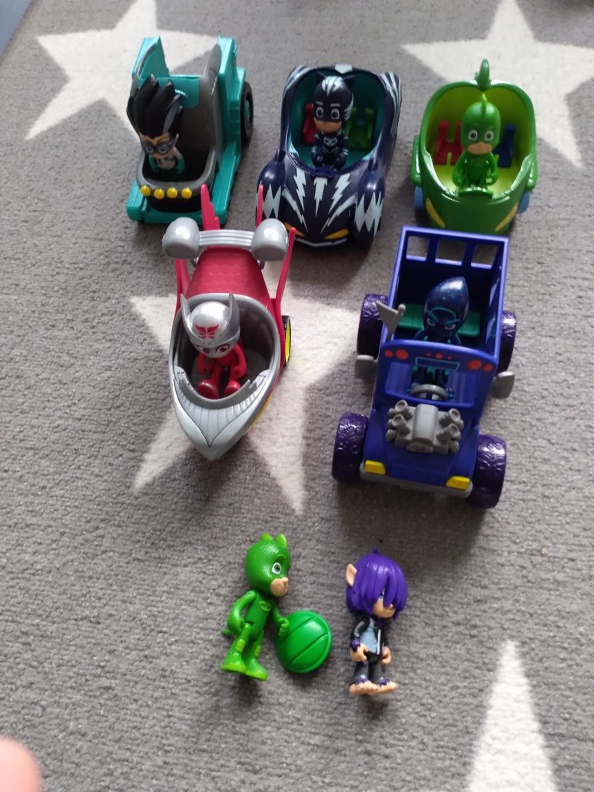 Pidzamersi pj masks zestaw pojazdów Romeo Gekson Sowella Ninja Cotboy