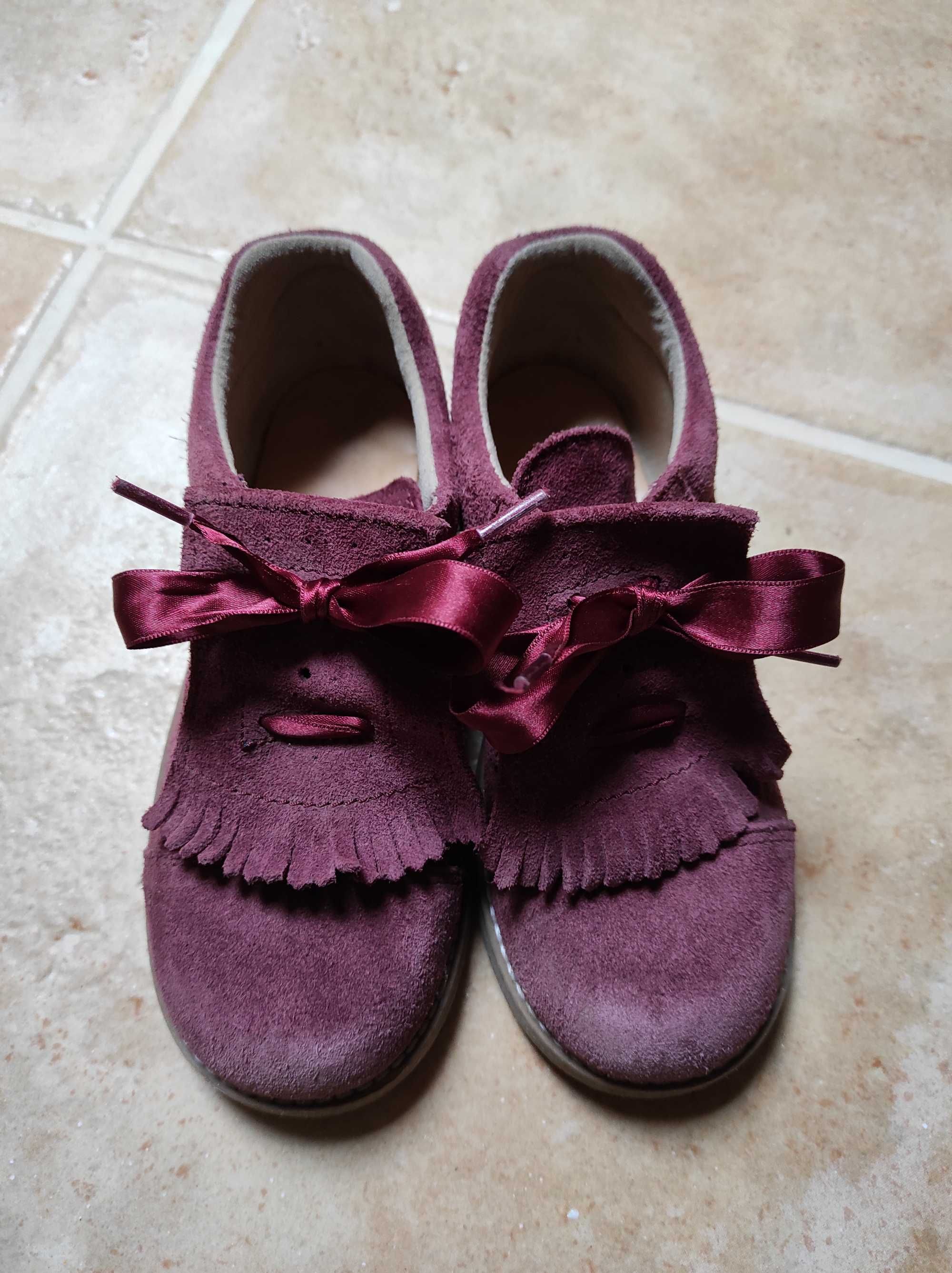 Sapato bordeaux de inverno para menina tamanho 30