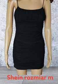 Czarna krótka sukienka z Shein rozmiar m