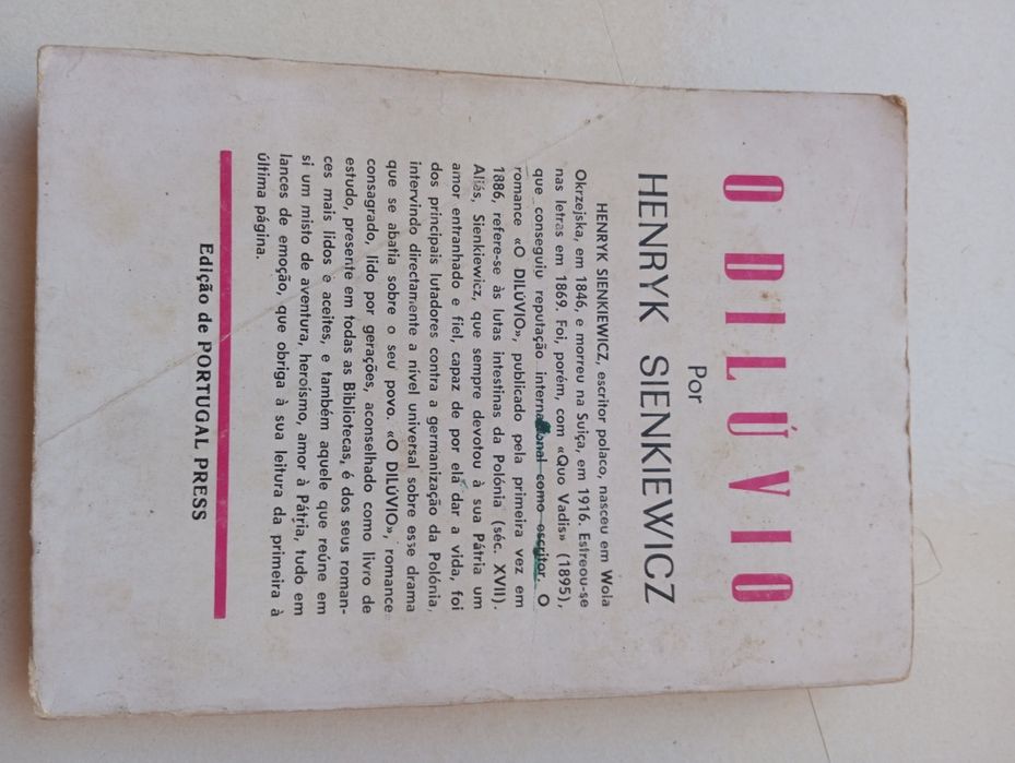 Henrik Sienkiewicz - O dilúvio (autor Prémio Nobel)