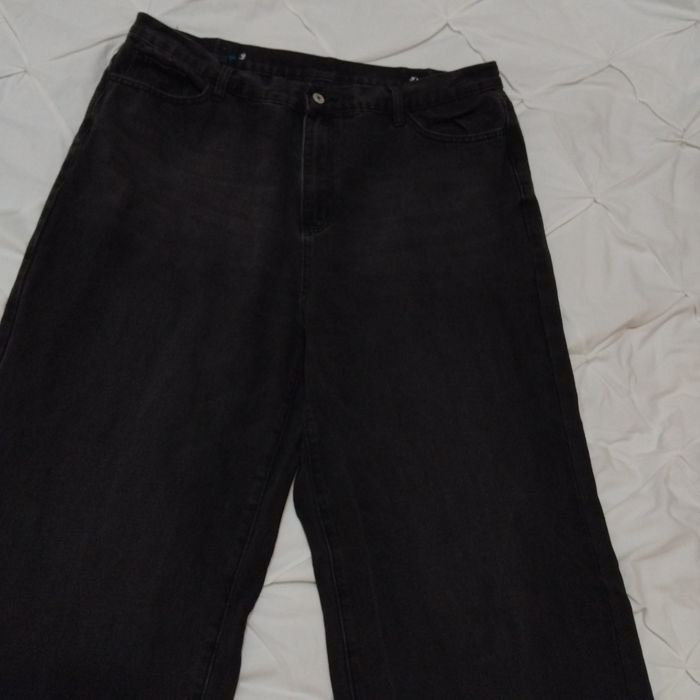 Широкі джинси темно сірого кольору розмір розмір ХХЛ