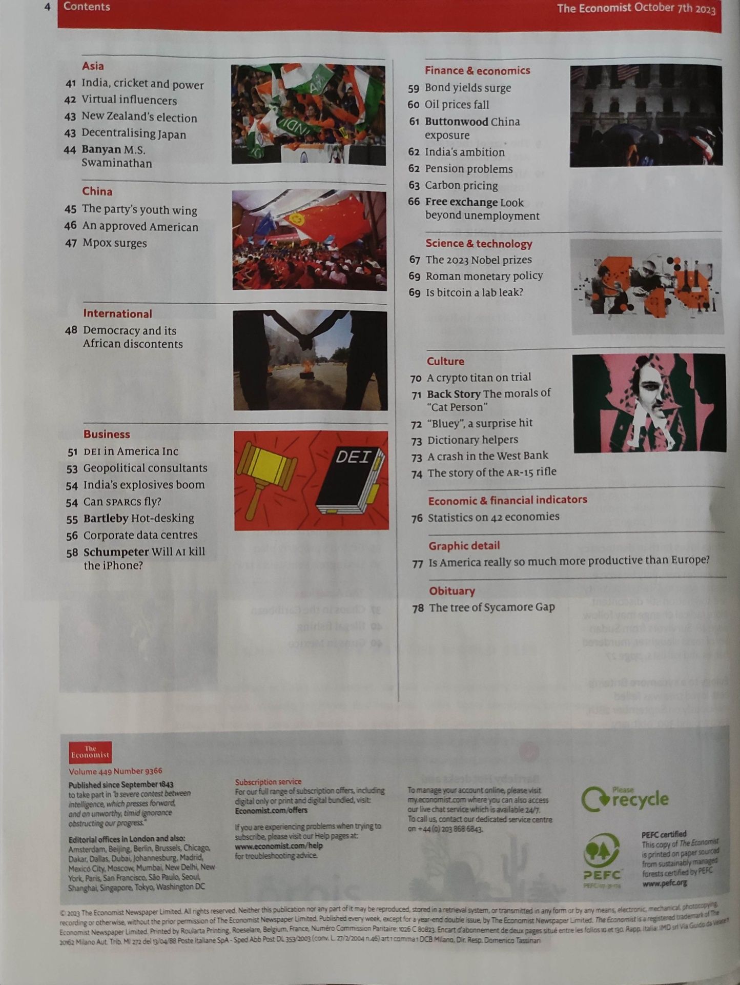 The Economist 7-13.10/23 kres wolnego rynku i demokracji w Afryce