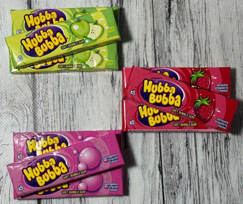 Жуйка Hubba Bubba яблуко,полуниця бабл гам Хуба буба 35 г
