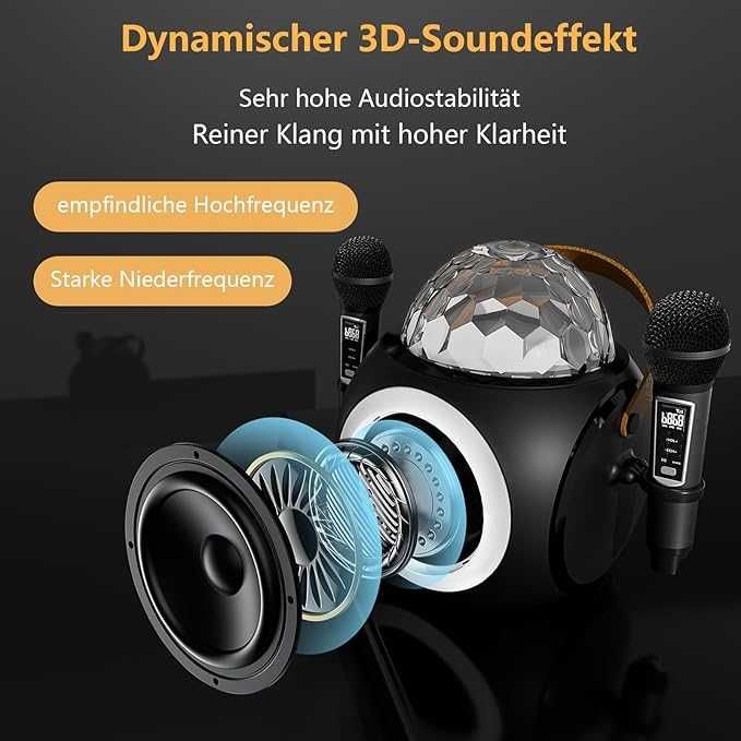 Głośnik Bluetooth z mikrofonami SDRD karaoke jak za darmo
