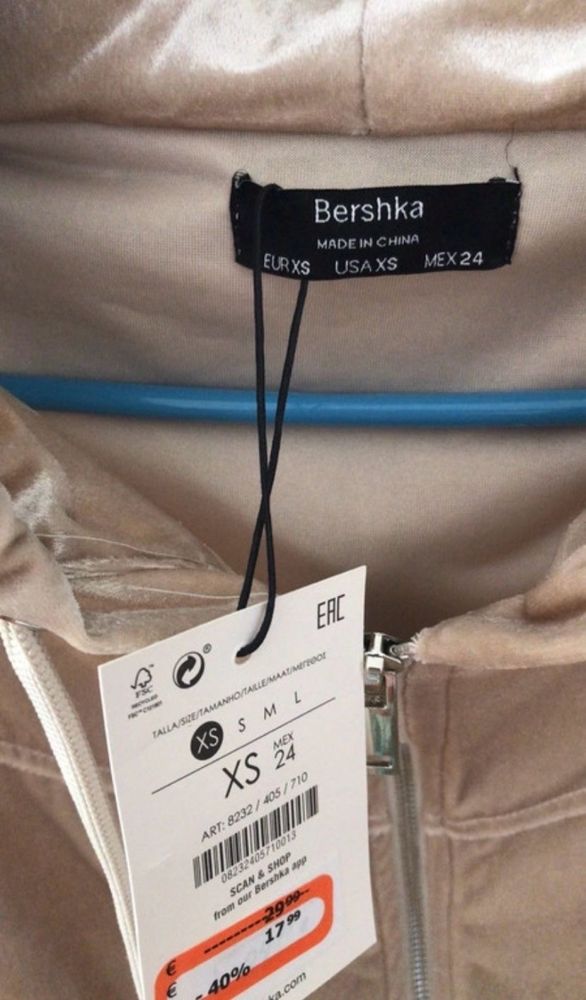 Casaco Bershka tamanho XS