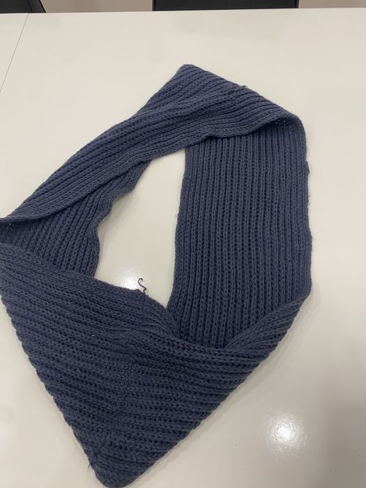 Cachecol unissexo azul escuro