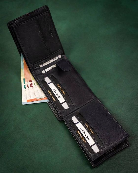 duży, skórzany portfel męski z systemem rfid - rovicky