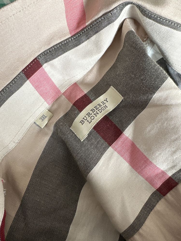 Koszula Burberry XL damska w kratkę z logo