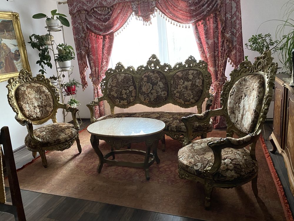 Stare antyczne meble Barokowe ,zestaw mebli do salonu