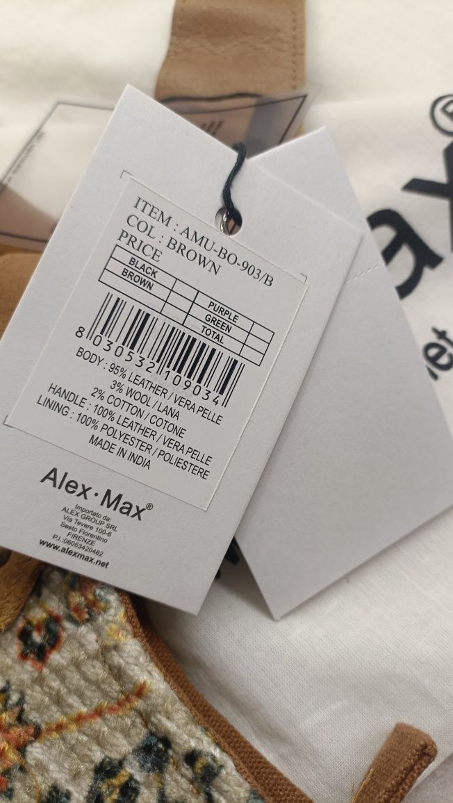 Shopper bags Alex Max skóra naturalna