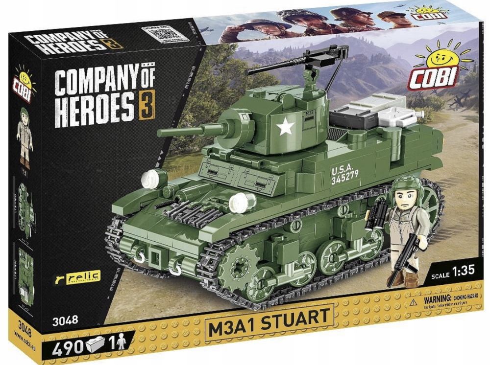 Klocki COBI 3048 Company of Heroes 3 czołg M3A1 Stuart