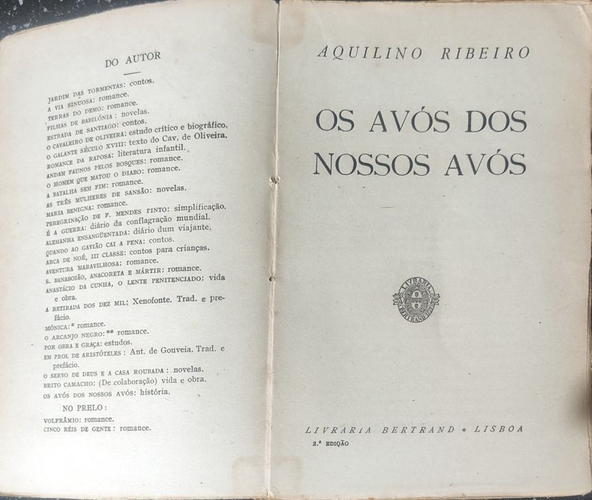 Livro- Ref CxC - Aquilino Ribeiro - Os Avós dos Nossos Avós