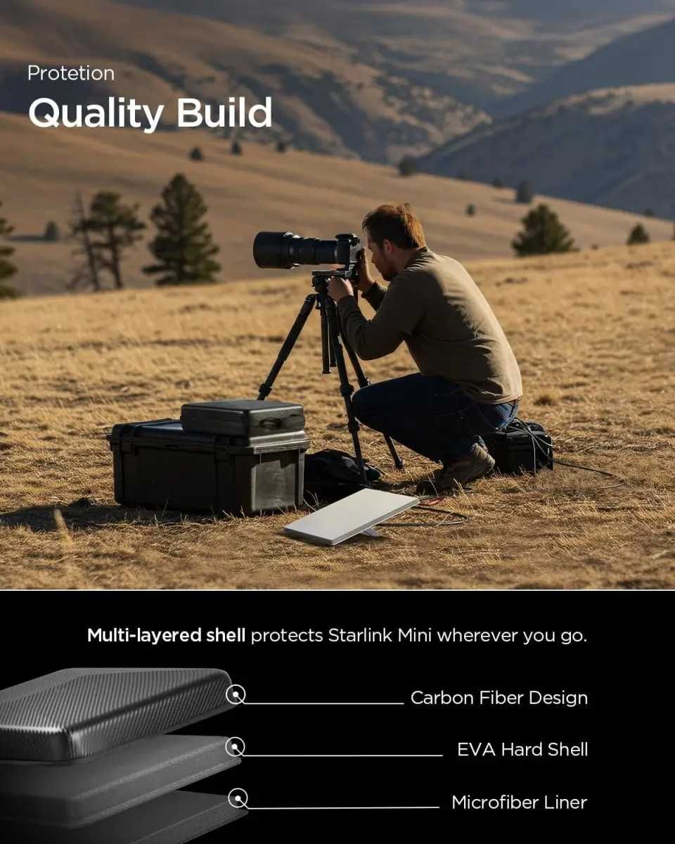 Сумка-футляр Spigen STL200 Carrying Case для Starlink Mini Black