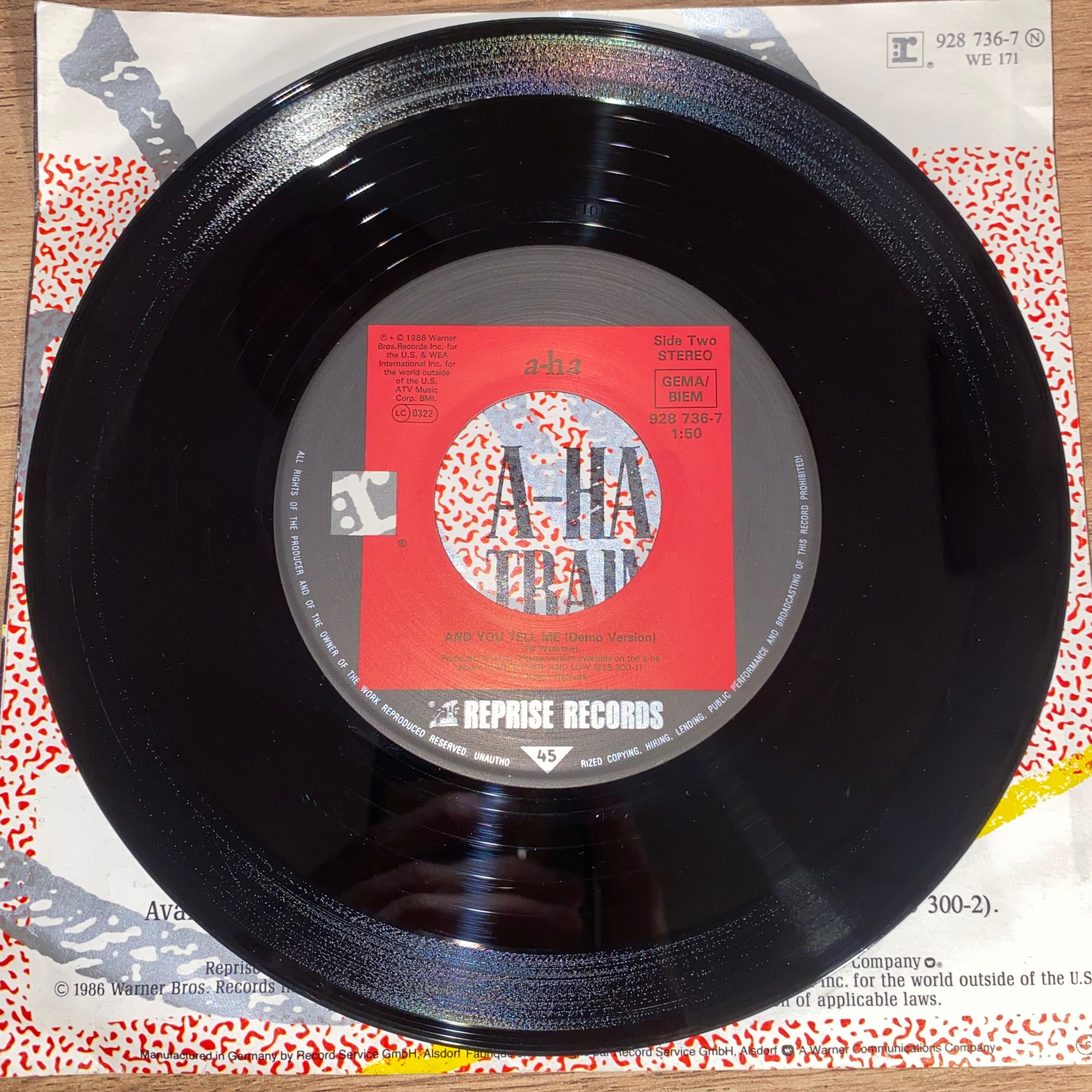 A-Ha - Train Of Thought / And You Tell Me - Winyl SP 7" - 1986