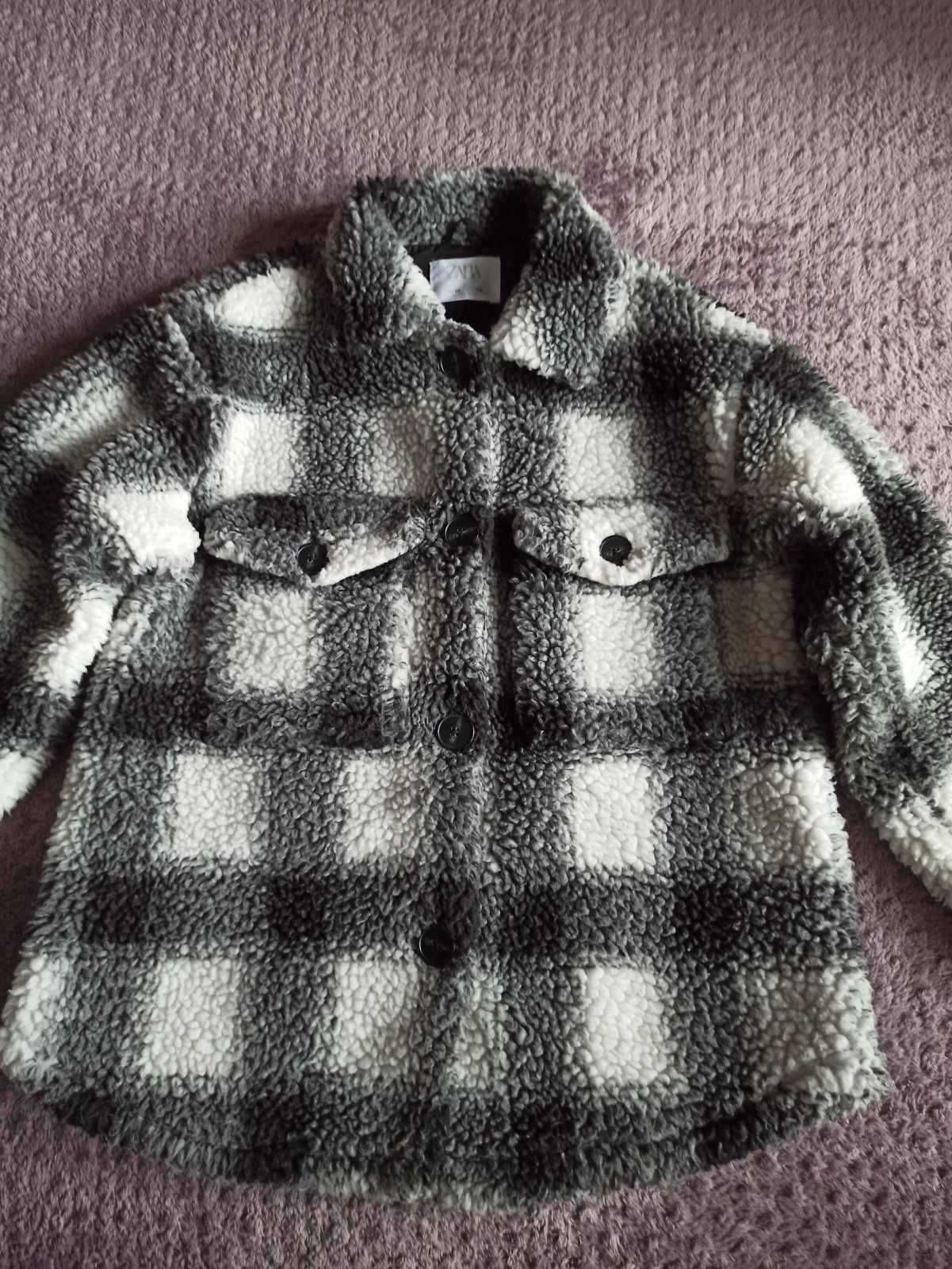 Демисезонное пальто-рубашка Zara на девочку 10 лет, 140см