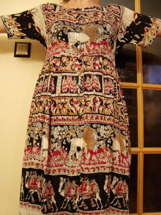 Cienka,bawełniana sukienka na Wiosnę,Lato-r. XL