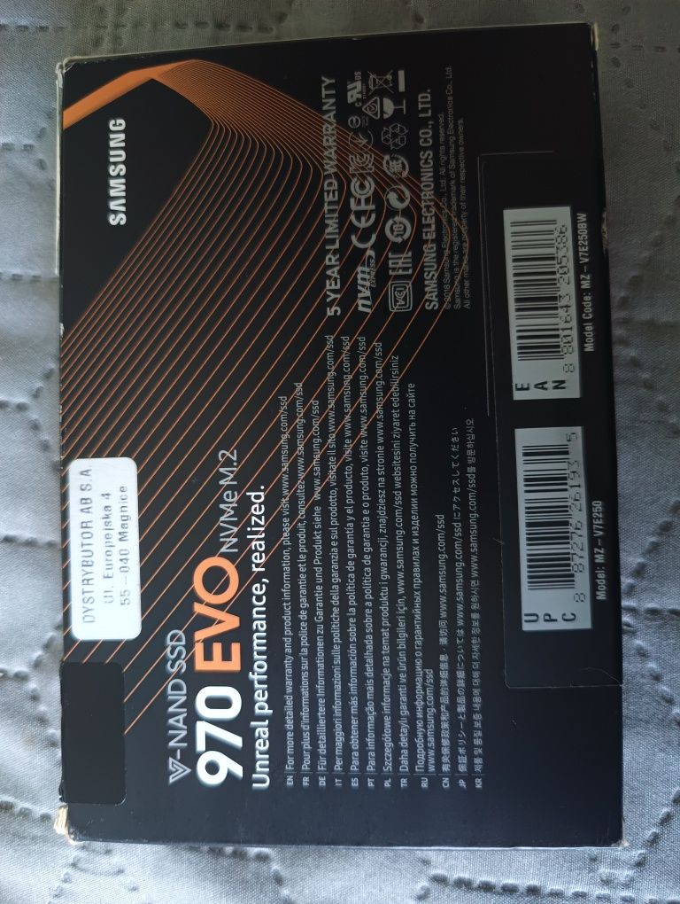 Samsung 970 EVO Nvme M.2 250Gb