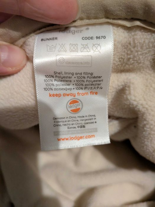 Wodoodporny śpiworek do wózka Lodger Bunker Taslon Birch