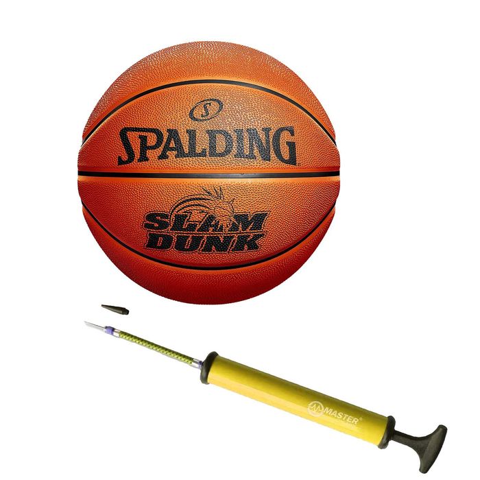 Piłka Do Koszykówki Spalding Slum Dunk R.7 + Pompka Do Piłki Balonów