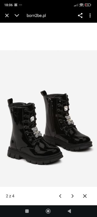 Buty botki kozaki z ociepleniem 32 dziewczęce