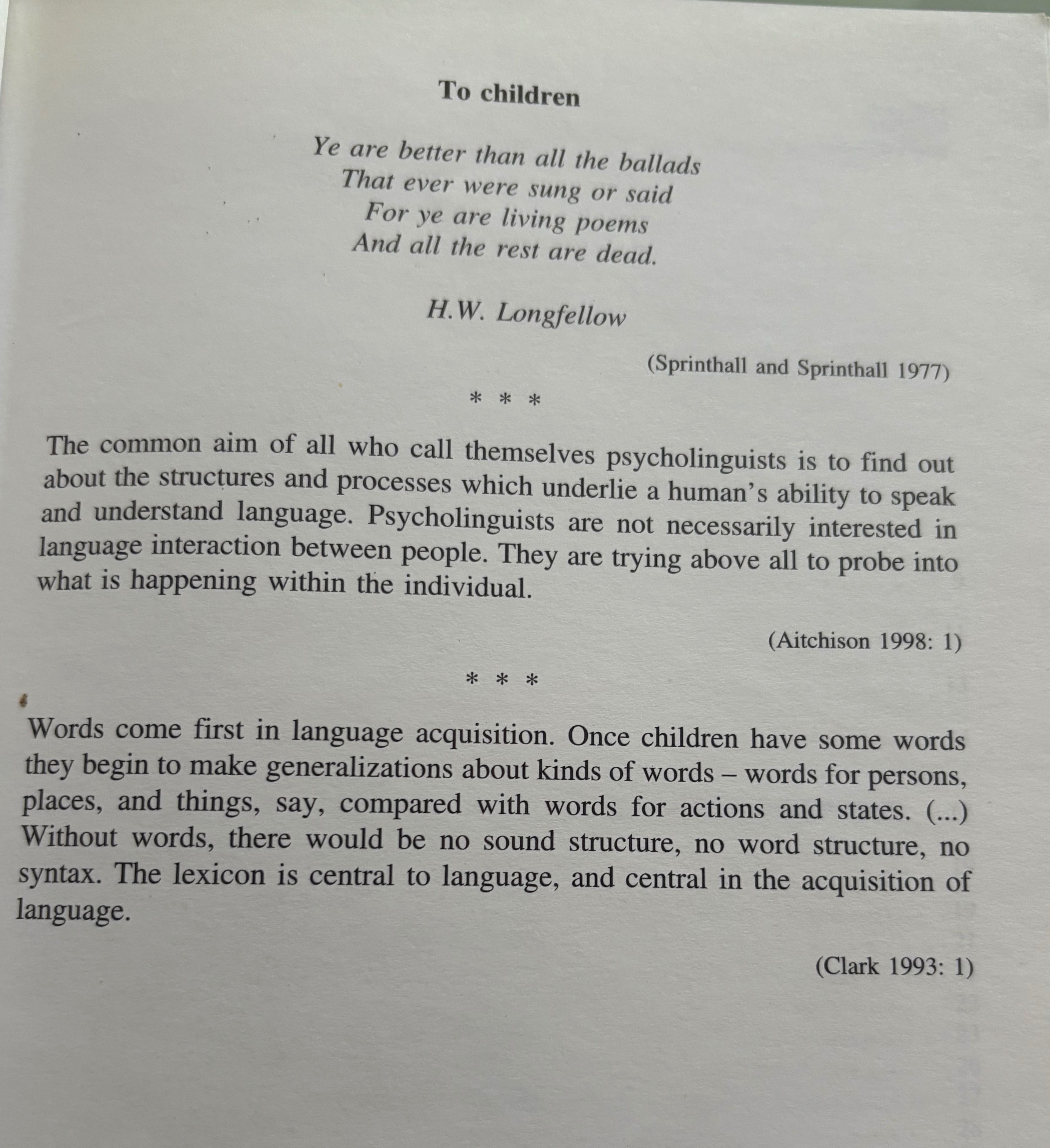 Second Language Learning Processes in Lower Primary Children
