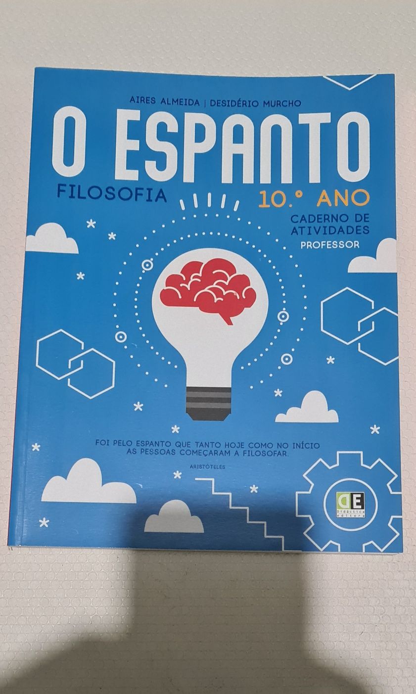 Manual de Filosofia de 10 Ano. O Espanto.  Novo