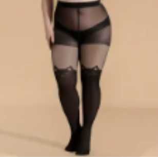 Rajstopy Damskie CatWoman Kot Kabaretki Czarne Plus Size Nowe XXL