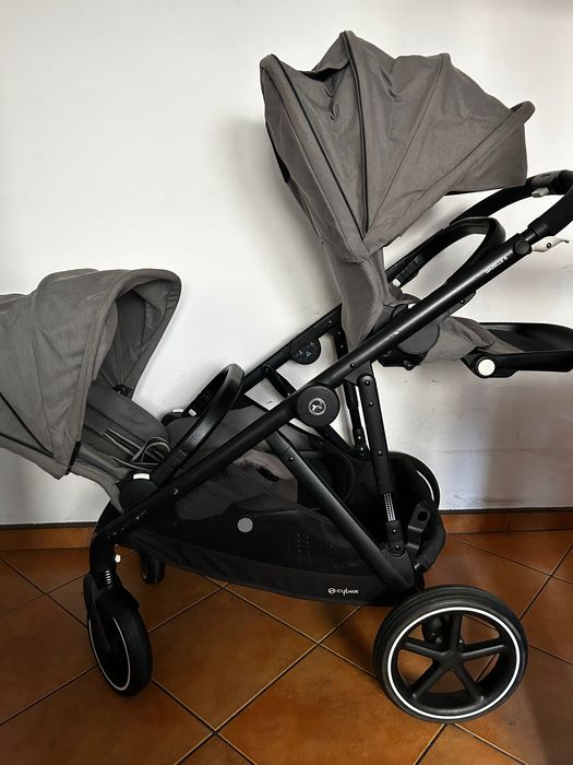 Cybex Gazelle S bliźniaczy + 2 foteliki  Cybex Aton 5 0-13kg + baza