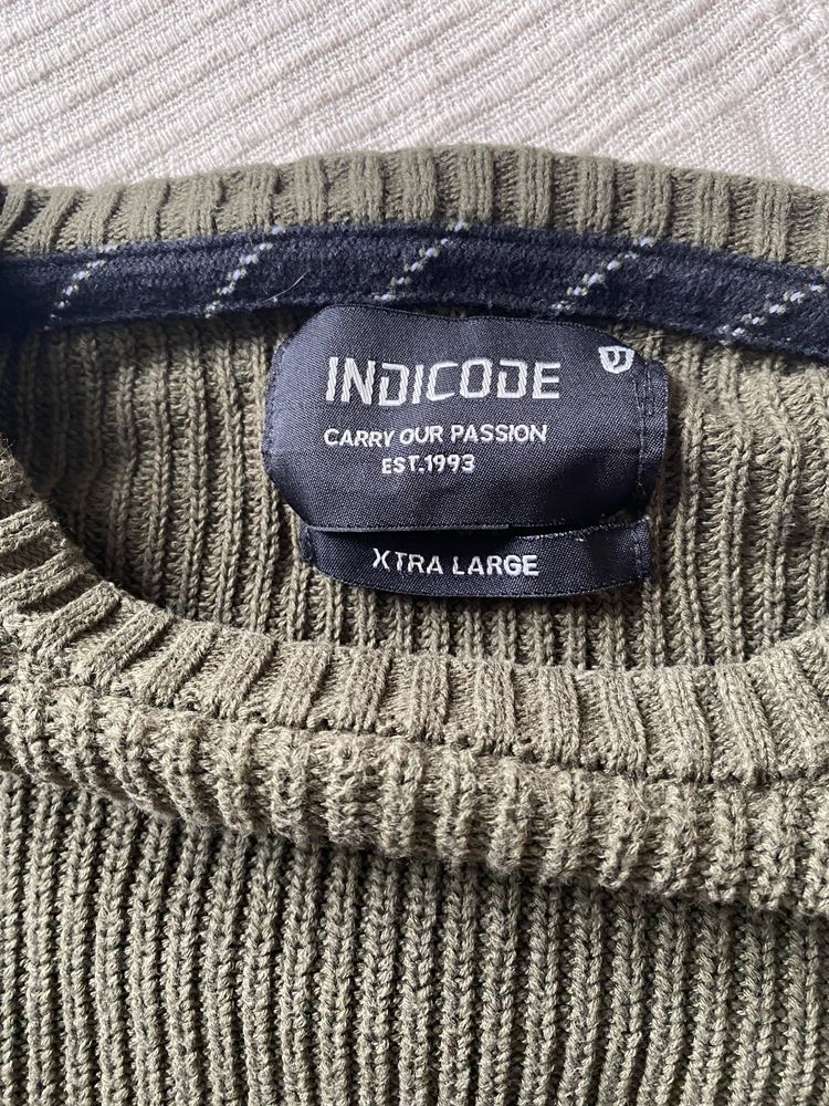 Indicode Jeans zielony sweter bluza khaki XL