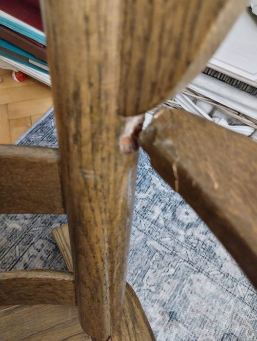 Fotel bujany drewno dębowe