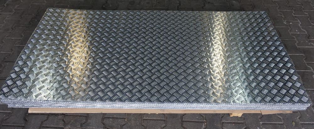 Blacha ryflowana aluminiowa, aluminium 2x1000x2000 mm