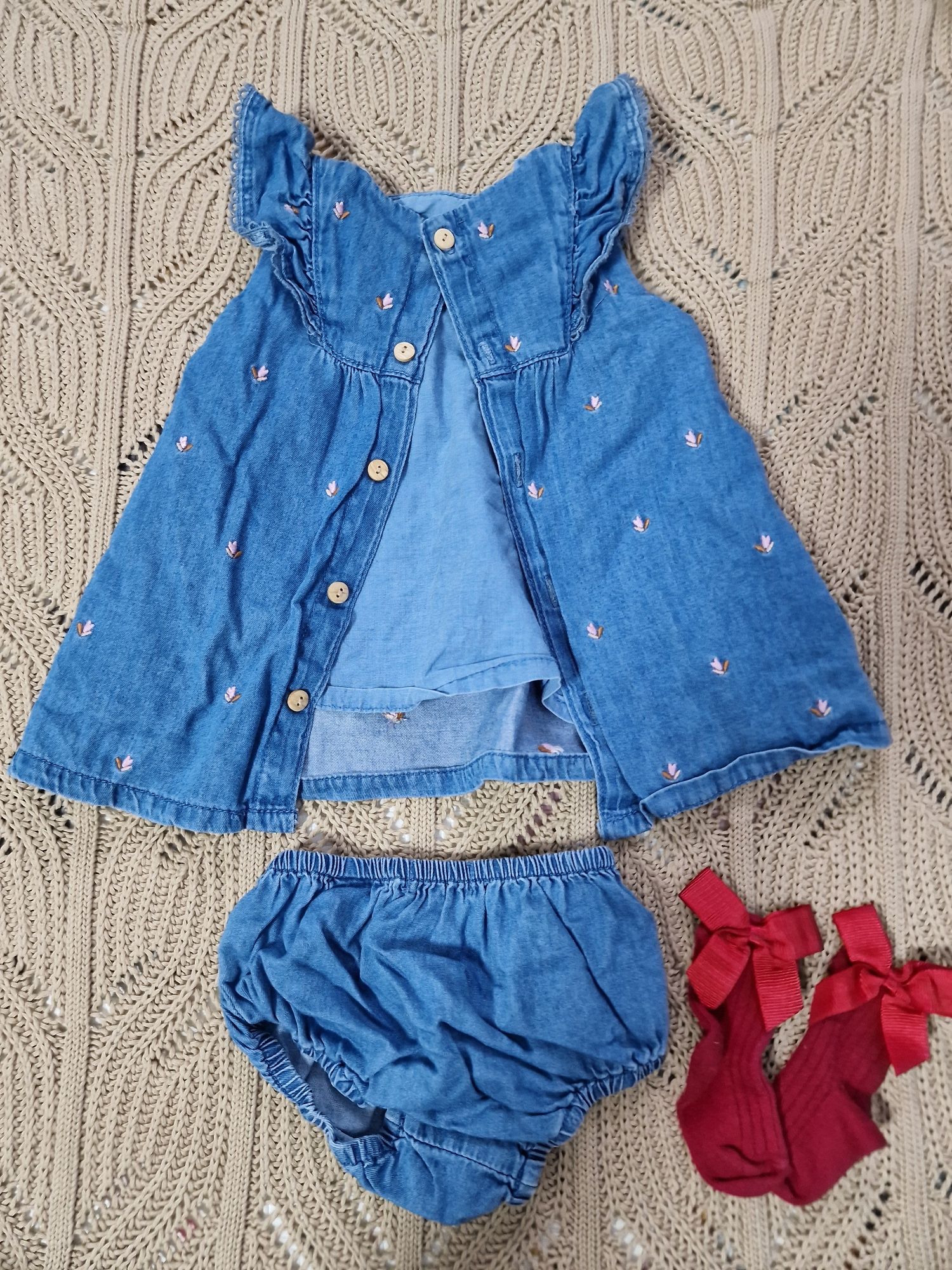 Komplet Zara 62 tunika sukienka bloomersy