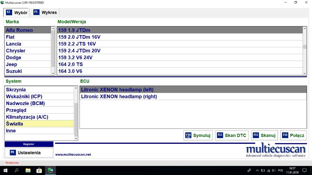 diagnostyka komputerowa, wypalanie DPF, osiowanie proxy, odblokowanie