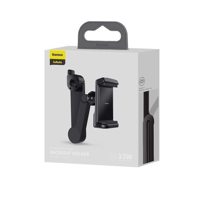 Baseus samochodowy uchwyt do telefonu na zagłówek z ładowarką