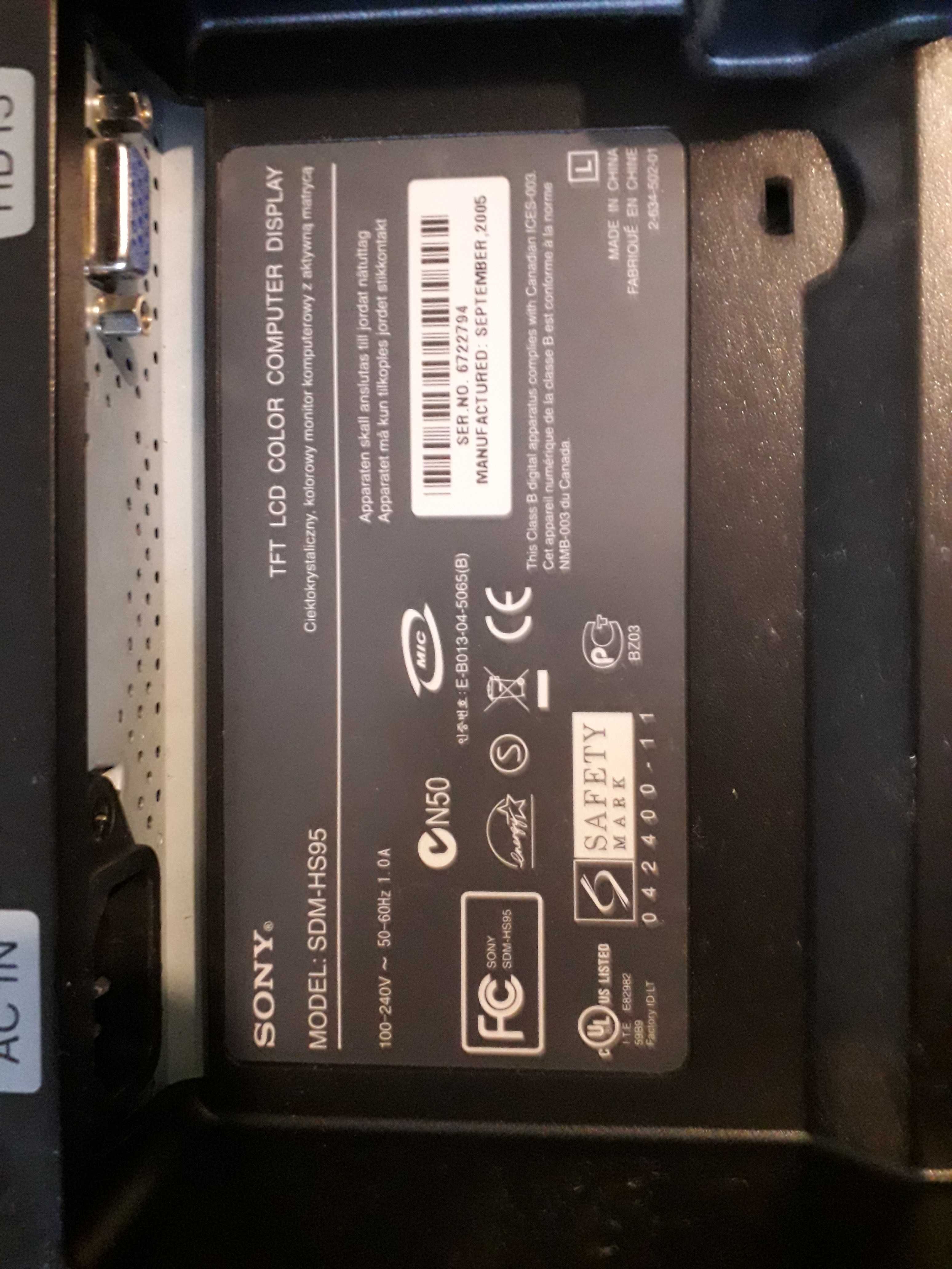 монітор Sony 19", SDM-HS95 екран 3 на 4 з дорогих як тв