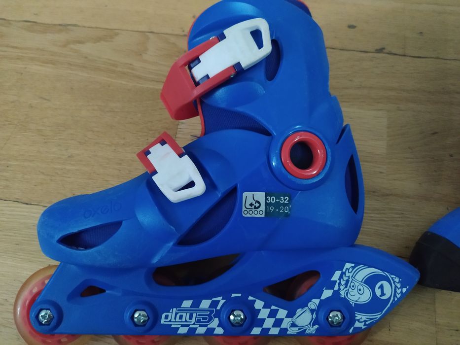 Patins em linha com pouco uso tamanho 30 ao 32 e outro par 34 ao 36