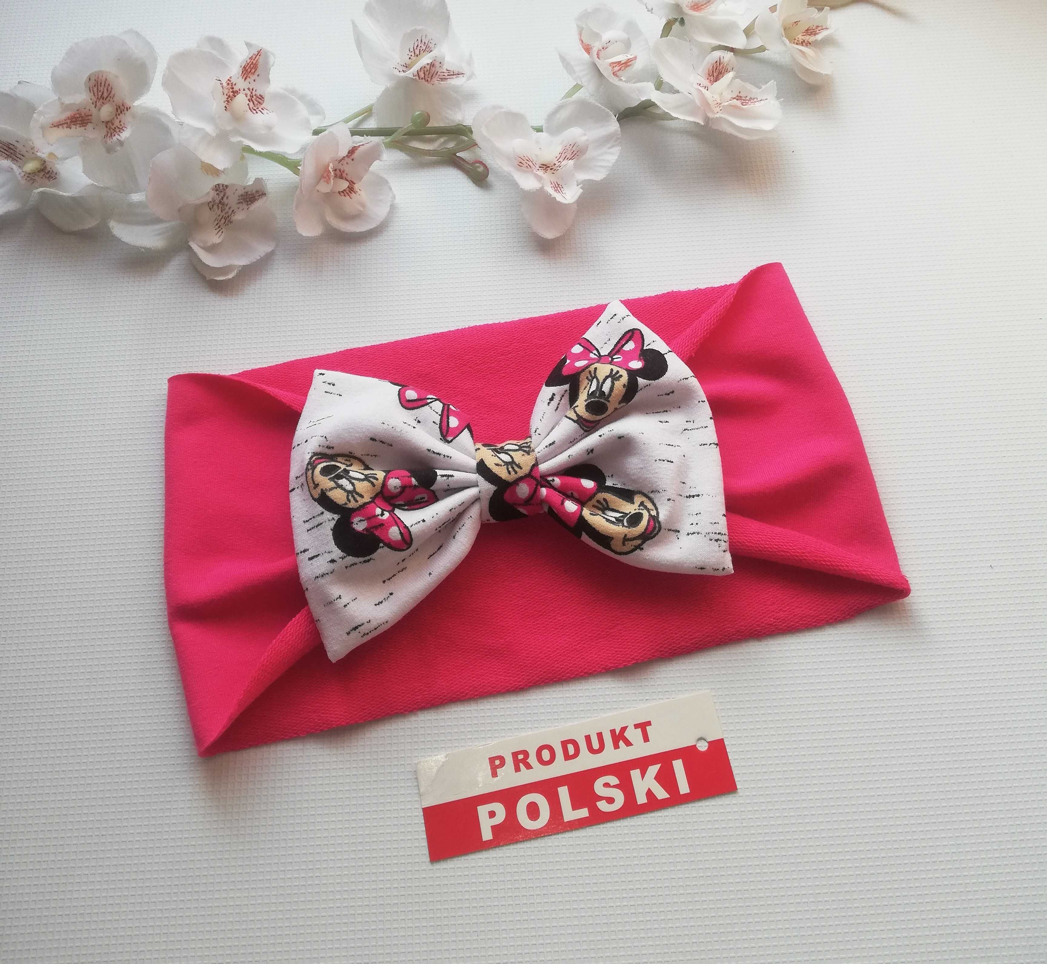 Szerokie opaski turbanowe z kokardą - 2szt. - hand made -