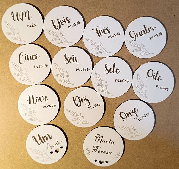 Mesversário para sessões fotográficas lembranças para bebés