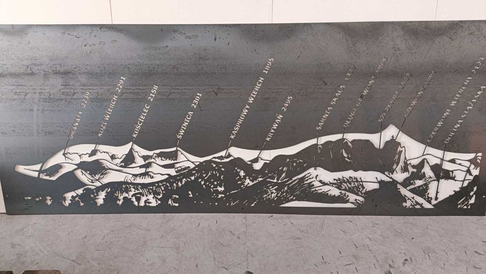 Panel ogrodzeniowy przęsło ogrodzenie panelowe płot z motywem gór CNC