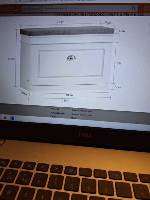 Szafka na buty z siedziskiem SoBuy - nowa, nierozpakowana
