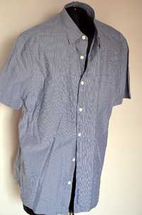 Koszula męska niebieska ze wzorkiem
