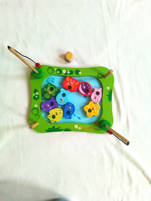 Gra zręcznościowa ŁOWIENIE RYBEK, drewniana