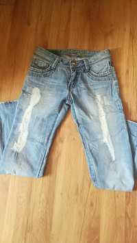 Spodnie jeans xs poszerzane