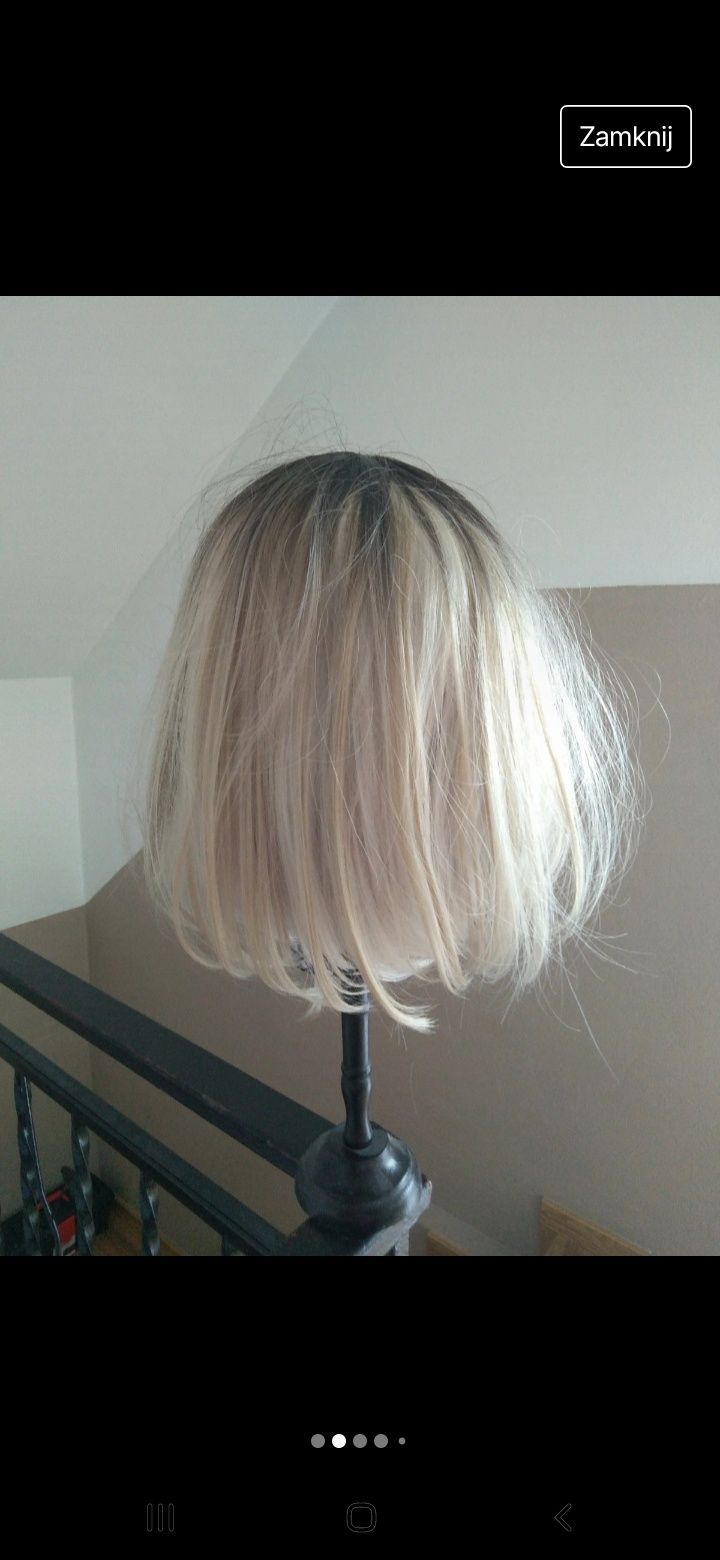 Peruka blond włosy