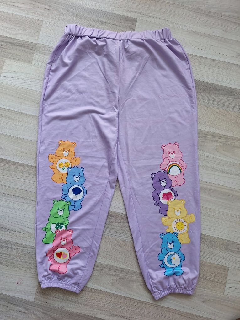 Spodnie szerokie dresy baggy Care bears troskliwe misie y2k