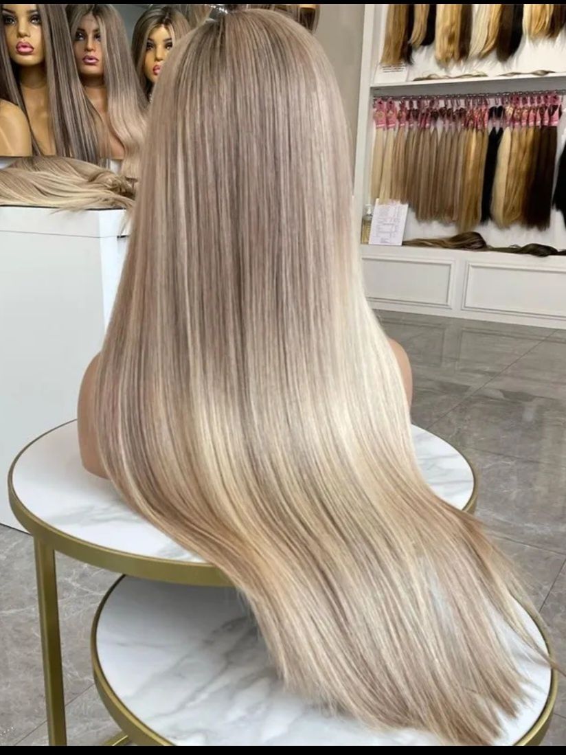 Peruka naturalna  blond 50cm